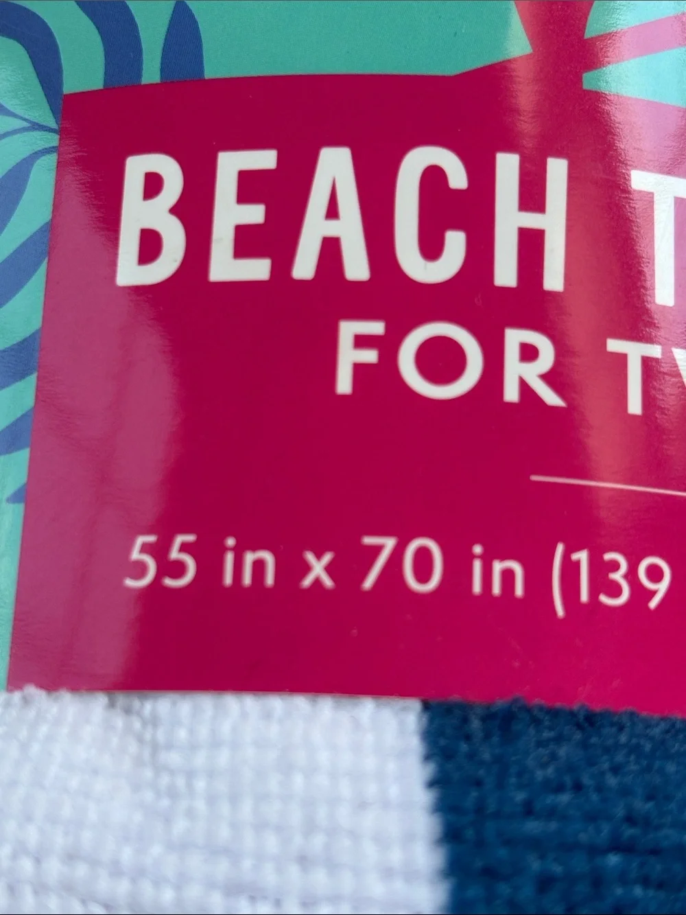 3 Red white and blue Beach Towel for Two